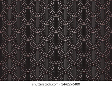 Elegant Art Deco Vector Background. Seamless Abstract Pattern. Vintage Illustration.