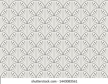 Elegant Art Deco Vector Background. Seamless Abstract Pattern. Vintage Illustration.