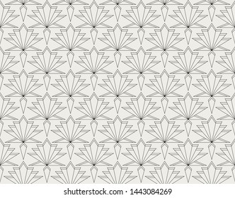 Elegant Art Deco Vector Background. Seamless Abstract Pattern. Vintage Illustration.