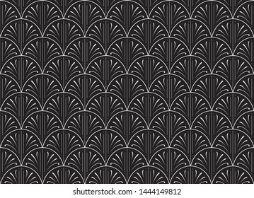 Elegant Art Deco Vector Background. Seamless Abstract Pattern. Vintage Illustration.
