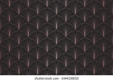 Elegant Art Deco Vector Background. Seamless Abstract Pattern. Vintage Illustration.