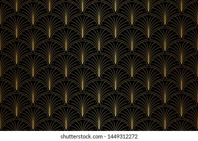 Elegante fondo vectorial Art Déco. Patrón abstracto sin problemas. Ilustración de época.