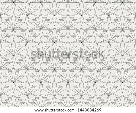Elegant Art Deco Vector Background. Seamless Abstract Pattern. Vintage Illustration.