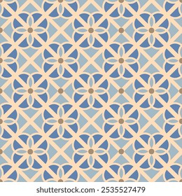 Elegant art lattice seamless pattern. Art forms are grouped and arranged in a specific order. Vector image for print, textile, packaging, interior design and your other projects.