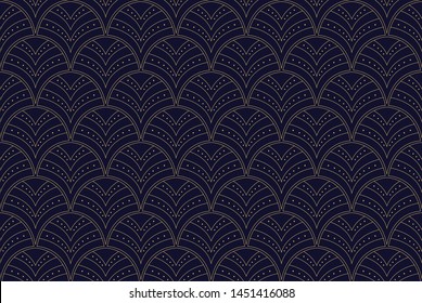 Elegant art nouveau seamless pattern. Abstract minimalist background. Geometric art deco texture.