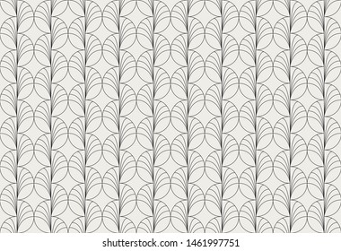 Elegant art nouveau seamless pattern. Abstract minimalist background. Geometric art deco texture.
