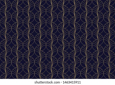 Elegant art nouveau seamless pattern. Abstract minimalist background. Geometric art deco texture.