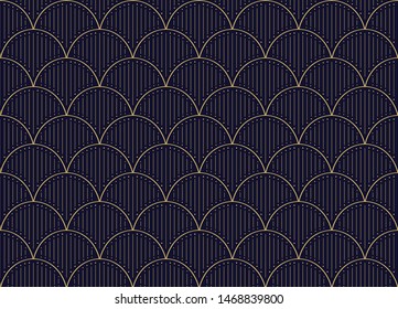 Elegant art nouveau seamless pattern. Abstract minimalist background. Geometric art deco texture.