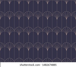Elegant art nouveau seamless pattern. Abstract minimalist background. Geometric art deco texture.