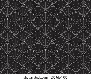 Elegant art nouveau seamless pattern. Abstract minimalist background. Geometric art deco texture.