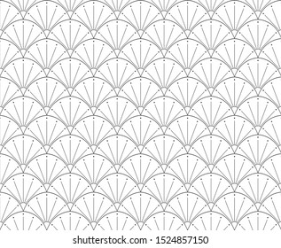 Elegant art nouveau seamless pattern. Abstract minimalist background. Geometric art deco texture.