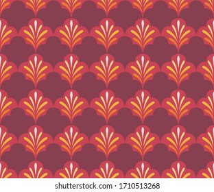 Elegant art nouveau seamless pattern. Abstract minimalist background. Geometric art deco texture.