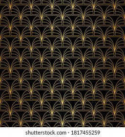 Elegant art nouveau seamless pattern. Abstract minimalist background. Geometric art deco texture.