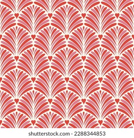 Elegant art nouveau seamless pattern. Abstract minimalist background. Geometric art deco texture.