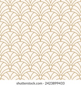 Elegant art nouveau seamless pattern. Abstract minimalist background. Geometric art deco texture.