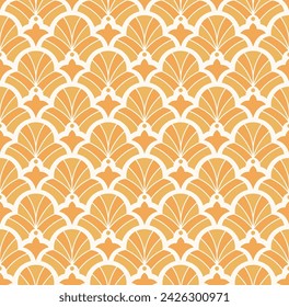 Elegant art nouveau seamless pattern. Abstract minimalist background. Geometric art deco texture.