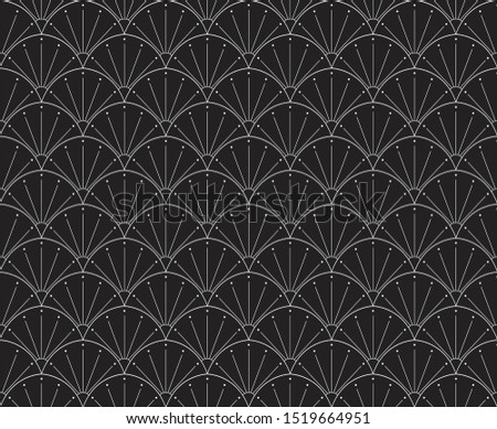 Elegant art nouveau seamless pattern. Abstract minimalist background. Geometric art deco texture.