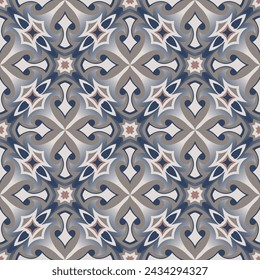 Elegant art seamless pattern. Art forms are grouped and arranged in a specific order. Vector image for print, textile, packaging, interior design and your other projects.