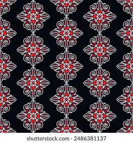 Elegant art seamless pattern. Overlapping art forms, stripes, polygons, segments are grouped and arranged in a certain order. Vector. 
