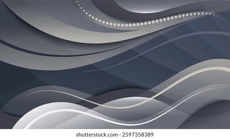 Elegant art wallpaper in gray tones. An excellent background for advertising, posters, postcards, business cards, corporate attributes and your other projects. Vector.