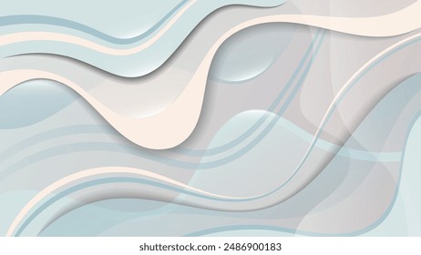 Elegant art wallpaper in pastel colors with 3D effect. Excellent background for designing pages in social networks, posters, presentations, outdoor advertising and other your projects. Vector.