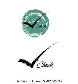 Elegant and Artistic Checkmark Vector Icon