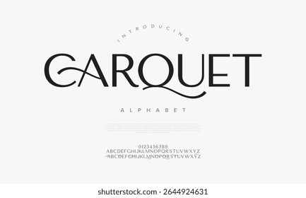 Elegant and artistic serif font with flowing curves and timeless charm, ideal for high-end branding