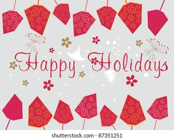 elegant artwork vector for happy holidays