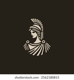 Elegant Athena Goddess Logo for sale.