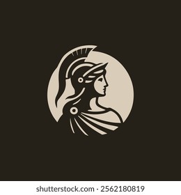 Elegant Athena Goddess Logo for sale.