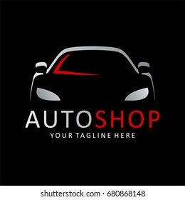 elegant auto shop car logo
