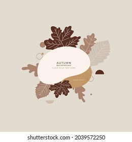 Elegant autumn background with gold leaf