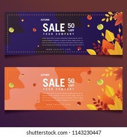 Elegant Autumn Banner Design Collection