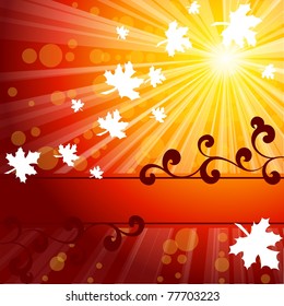 Elegant autumn banner. Includes Transparencies (EPS10); jpg version also available