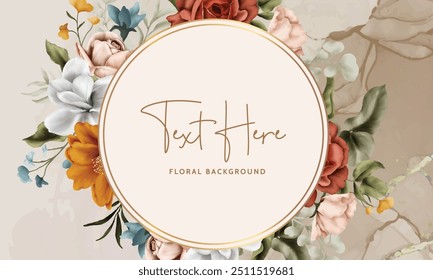 elegant autumn floral background template