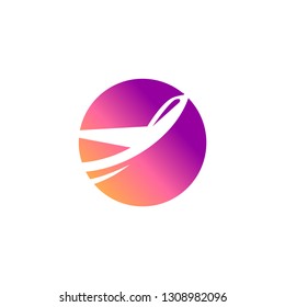 Elegant avia service logo design.
Vector image.