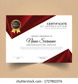 Elegant award diploma certificate design template, Certificate of diploma with modern design