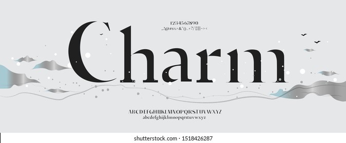 Elegant awesome alphabet letters font and number. Classic Lettering Minimal Fashion Designs. Typography fonts regular uppercase and lowercase. vector illustration