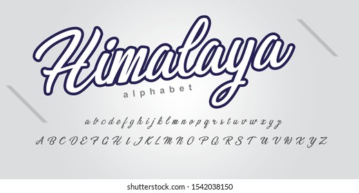 Elegant awesome alphabet letters font and number. Classic Lettering Minimal. Typography fonts regular uppercase and lowercase. vector illustration