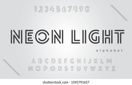 Elegant awesome alphabet letters font and number. 