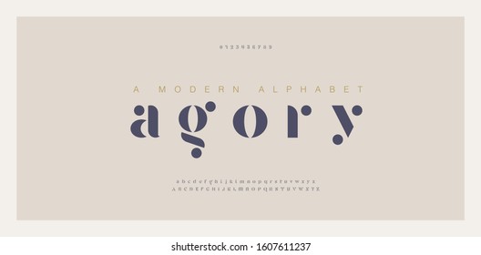 Elegant awesome alphabet letters font and number. Classic Lettering Minimal Fashion Designs. Typography fonts regular uppercase and lowercase. vector illustration - Shutterstock ID 1607611237
