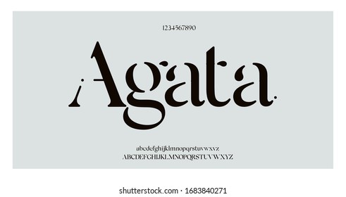 Elegant awesome alphabet letters font and number. Classic Lettering Minimal Fashion Designs. Typography fonts regular uppercase and lowercase. vector illustration