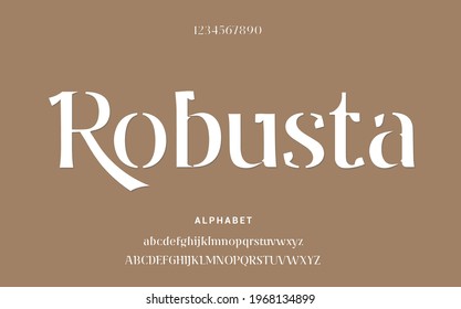 Elegant awesome alphabet letters font and number. Classic Lettering Minimal Fashion Designs. Typography fonts. vector illustration