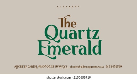 Elegant awesome alphabet letters font and number. unique serif font. Classic Lettering Minimal Fashion Designs. Typography fonts regular uppercase and lowercase. vector illustration
