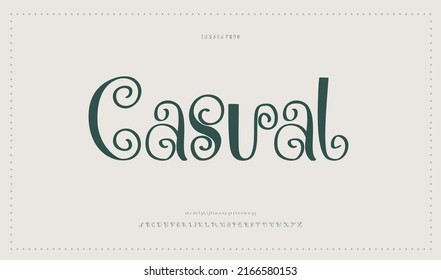 Elegant awesome alphabet letters font