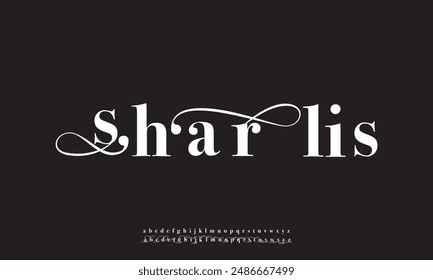 Elegant awesome alphabet letters font and number. unique serif font. Classic Lettering Minimal Fashion Designs. Typography fonts regular uppercase and lowercase.