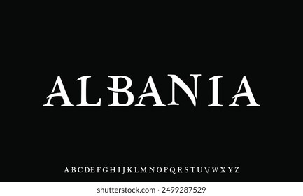 Elegant awesome alphabet letters font and number. unique serif font. Classic Lettering Minimal Fashion Designs. Typography fonts regular uppercase and lowercase. vector illustration