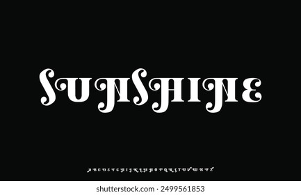 Elegant awesome alphabet letters font and number. unique serif font. Classic Lettering Minimal Fashion Designs.