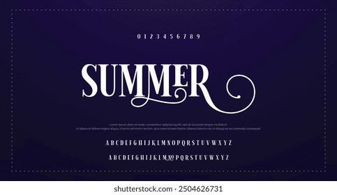 Elegant awesome alphabet letters font and number. unique serif font. Classic Lettering Minimal Fashion Designs. Typography fonts regular uppercase and