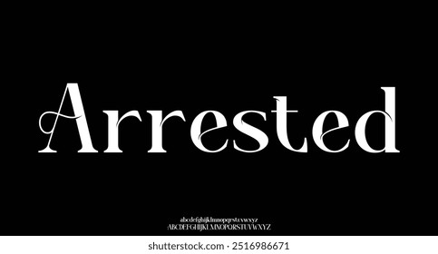 Elegante incrível alfabeto letras fonte e número. fonte única serif. Clássico Lettering minimal Fashion Designs. Fontes tipográficas normais maiúsculas e minúsculas. ilustração vetorial